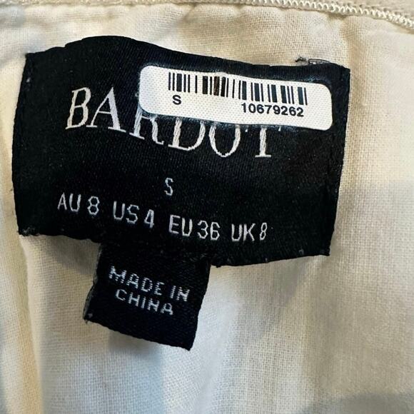 Bardot Lila Lace Overlay Bustier Strapless Crop Top Waterlily Floral NWOT 4 - Picture 4 of 6